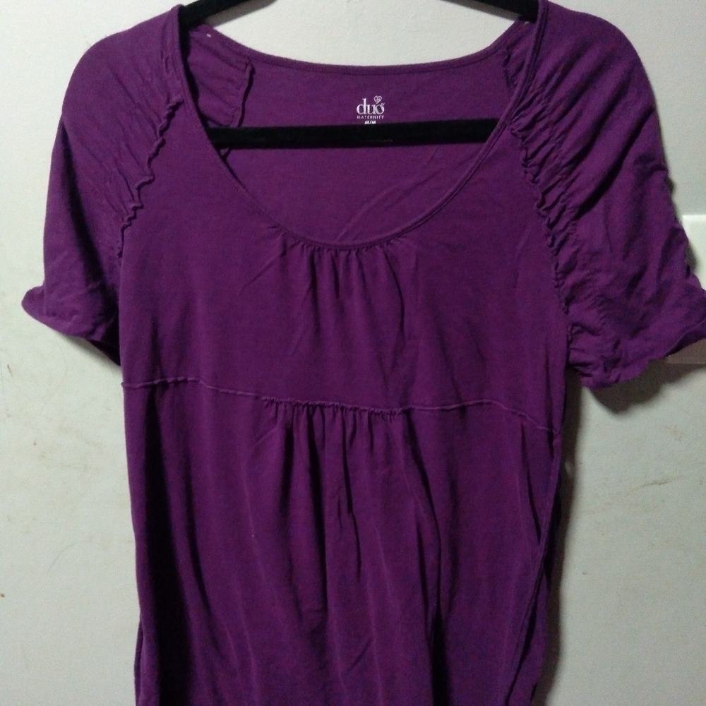 𝅺duo brand  purple womens Maternity top size Medium
